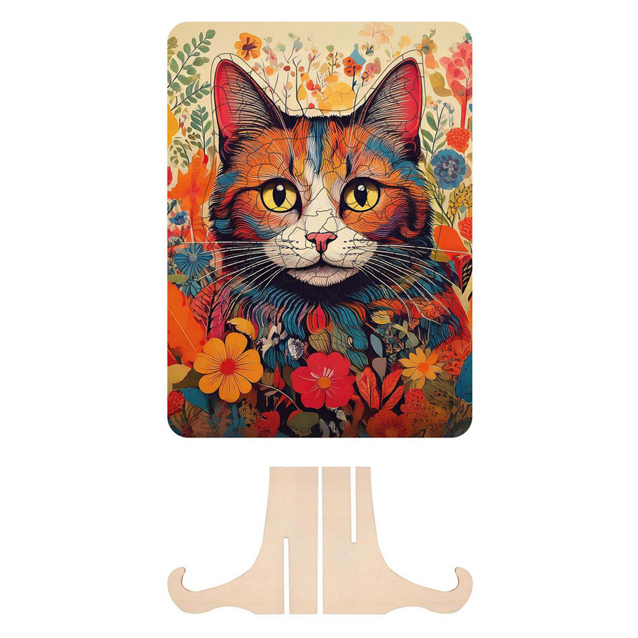 Houten Puzzel Kat - Unieke Vormen - 130st.