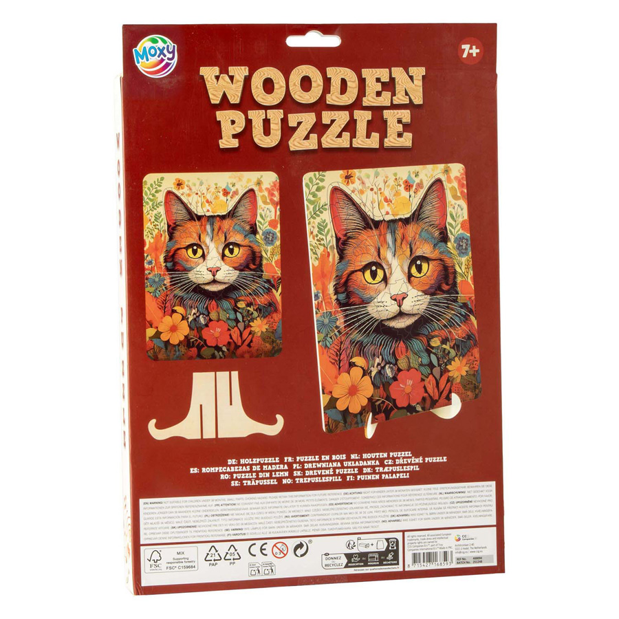 Houten Puzzel Kat - Unieke Vormen - 130st.