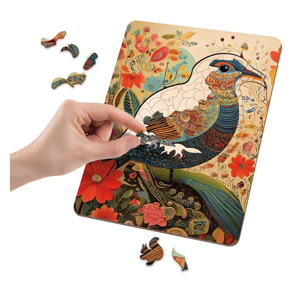 Houten Puzzel Vogel - Unieke Vormen - 130st.
