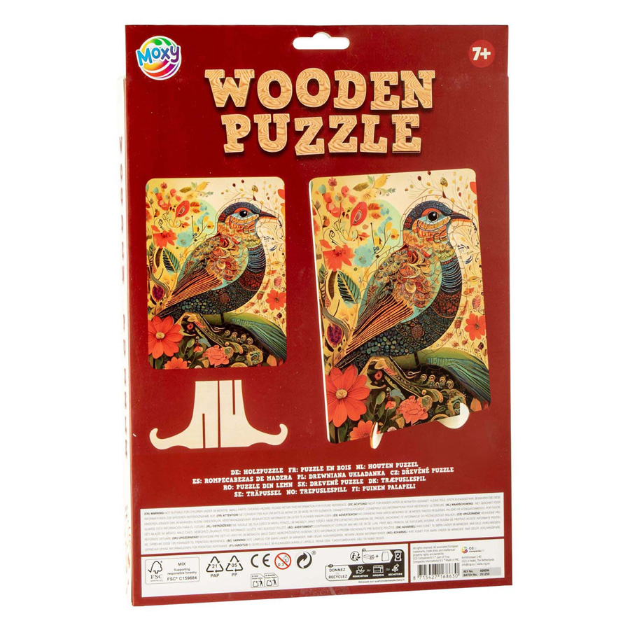 Houten Puzzel Vogel - Unieke Vormen - 130st.