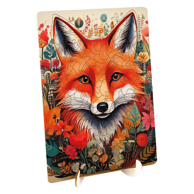 Houten Puzzel Vos - Unieke Vormen - 130st.