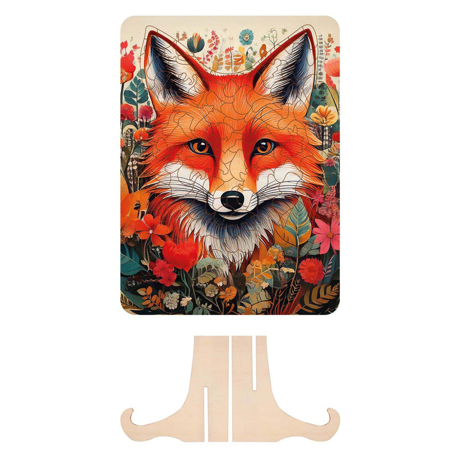 Houten Puzzel Vos - Unieke Vormen - 130st.