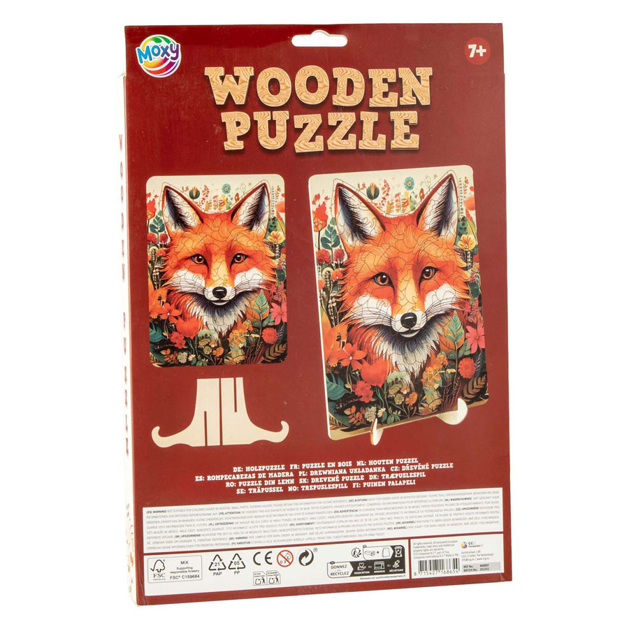 Houten Puzzel Vos - Unieke Vormen - 130st.