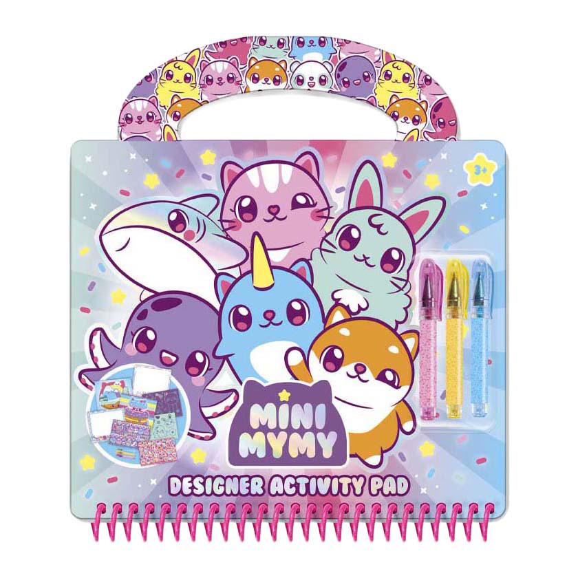 Mini bloc-notes d'activités MyMy Designer + 3 stylos gel