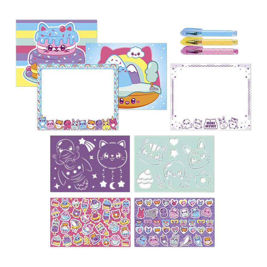 Mini bloc-notes d'activités MyMy Designer + 3 stylos gel