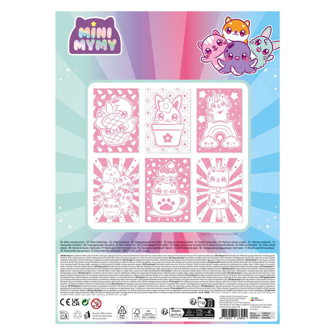 Mini MyMy Glitter Kleurpapier A4