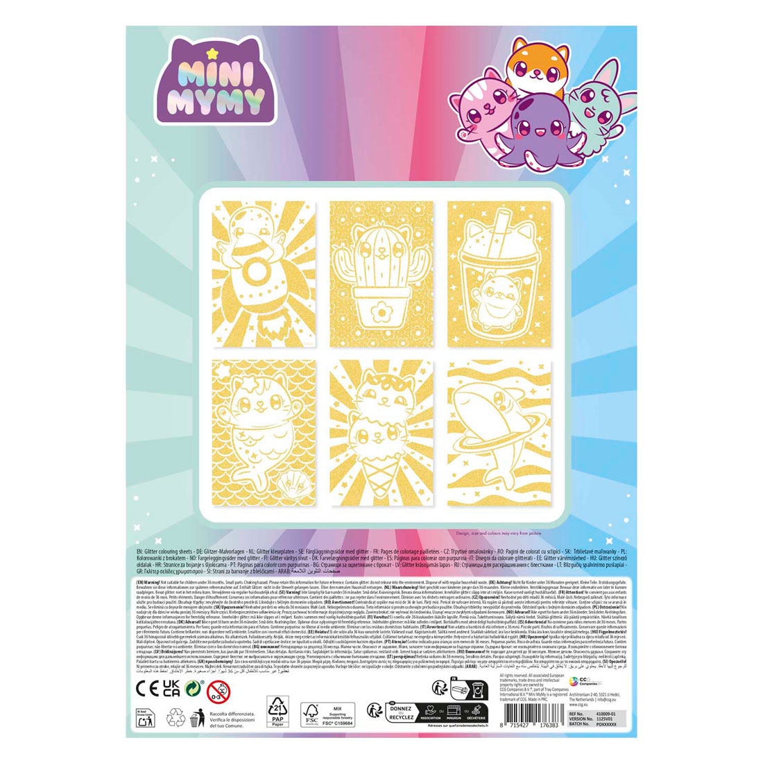 Mini MyMy Glitter Kleurpapier A4