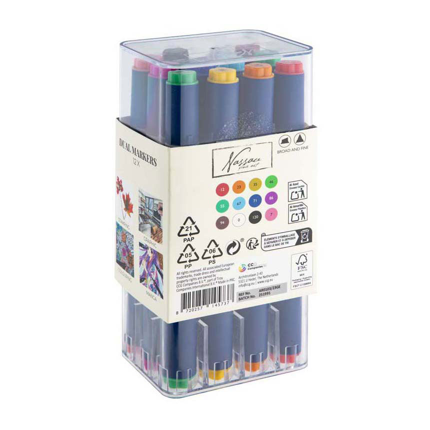 Nassau Ronde Dual Markers - 12st.