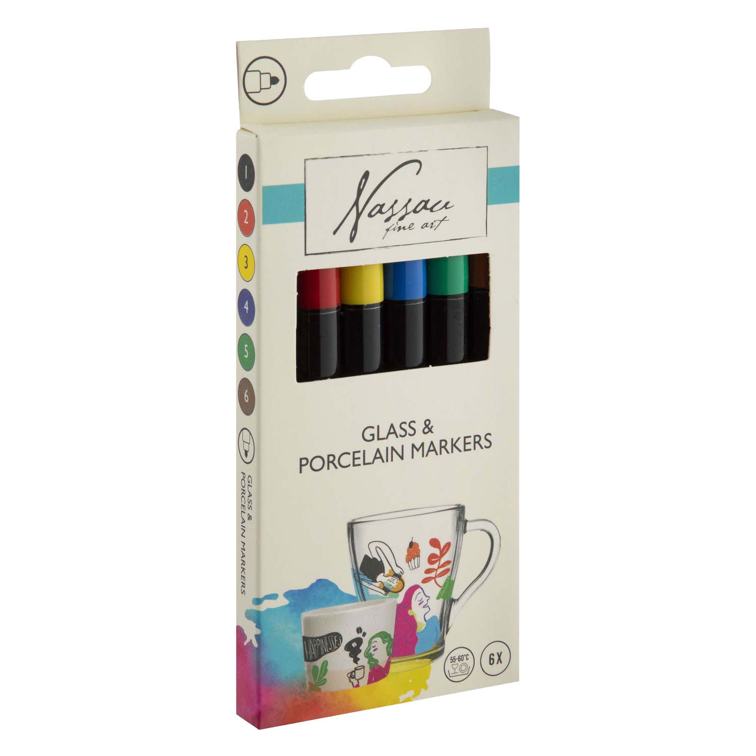 Nassau Glas- & Porseleinmarkers - 6st.