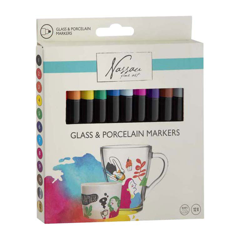 Nassau Glas- & Porseleinmarkers - 12st.