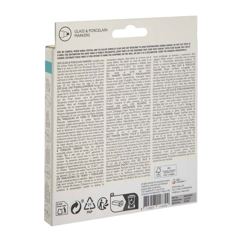 Nassau Glas- & Porseleinmarkers - 12st.