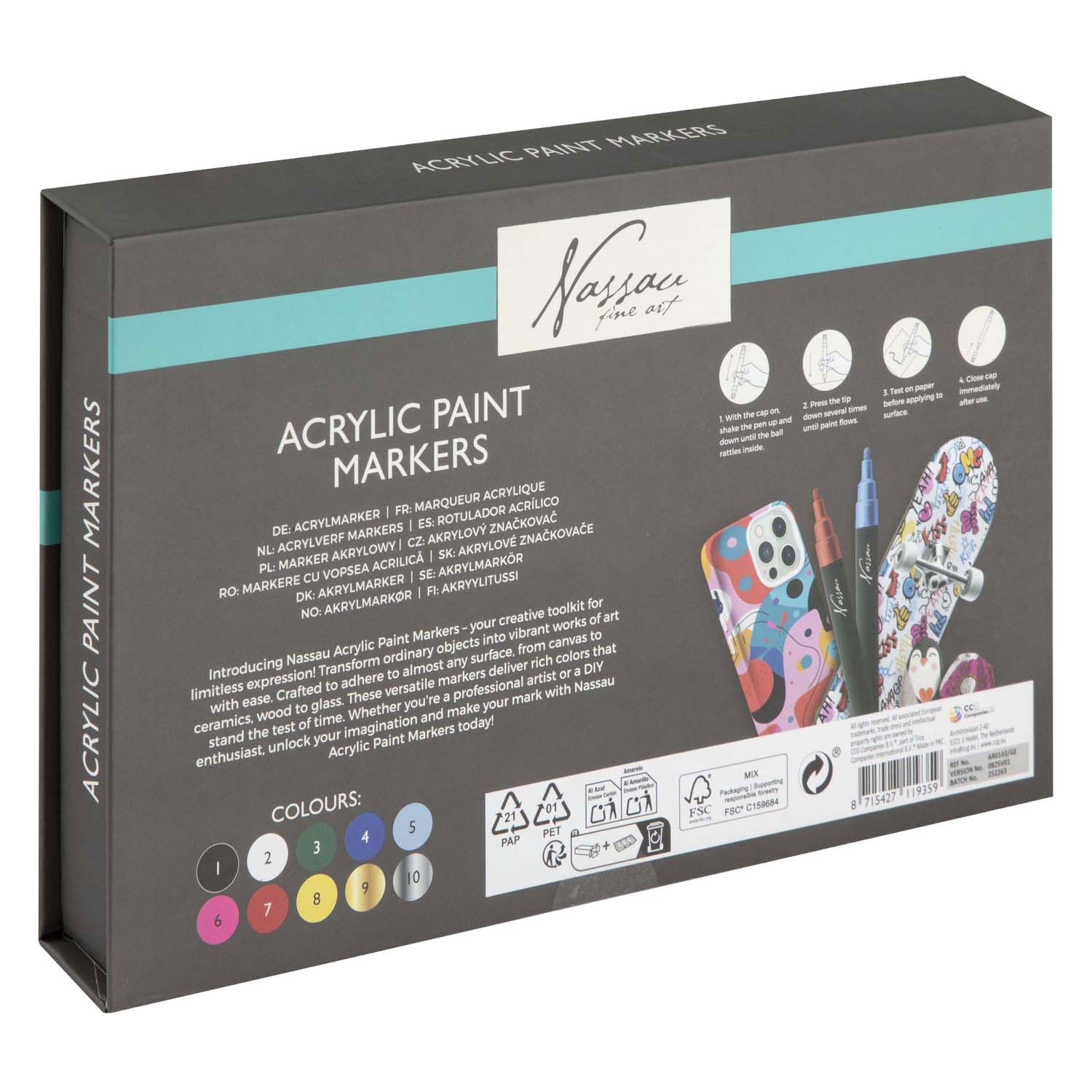 Nassau Acryl Markerset - 10st.