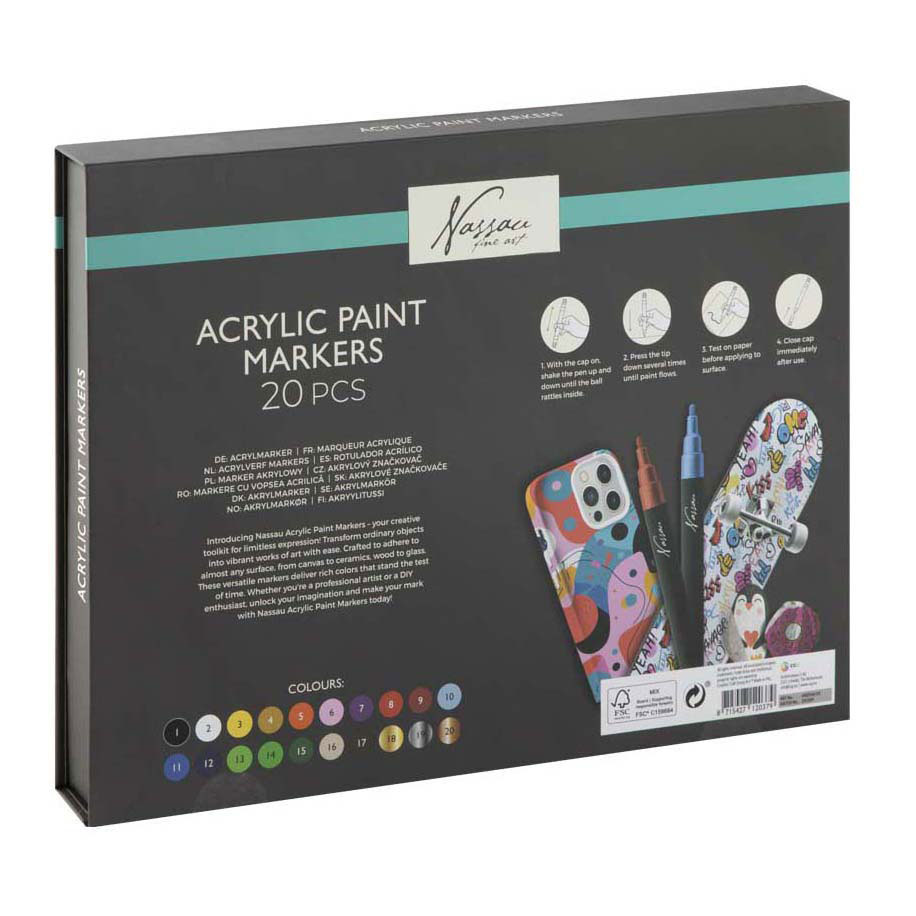 Nassau Acryl Markerset - 20st.