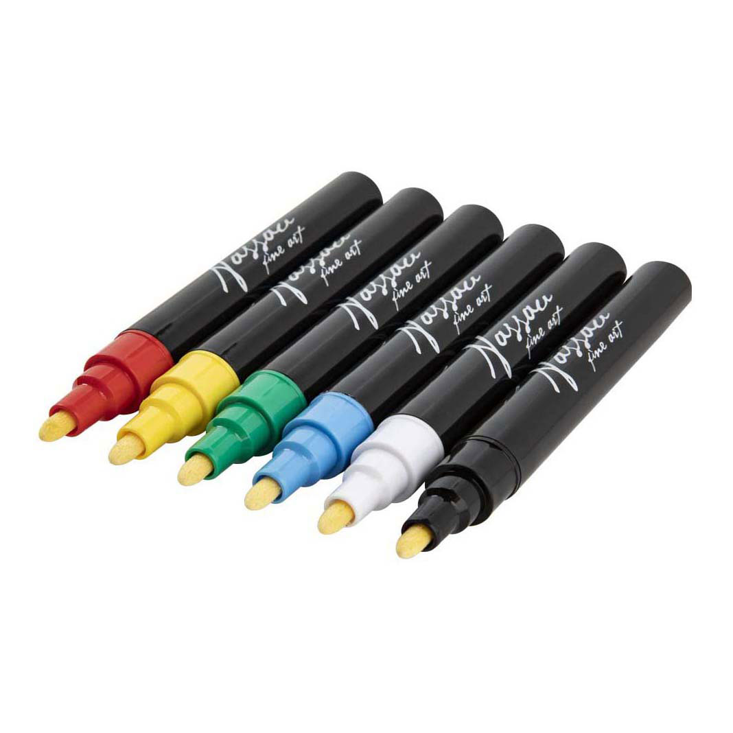 Nassau Fenster-/Kreidemarker-Set - 6 Stück.