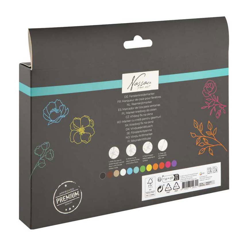 Nassau Raamkrijt Markerset - 12st.