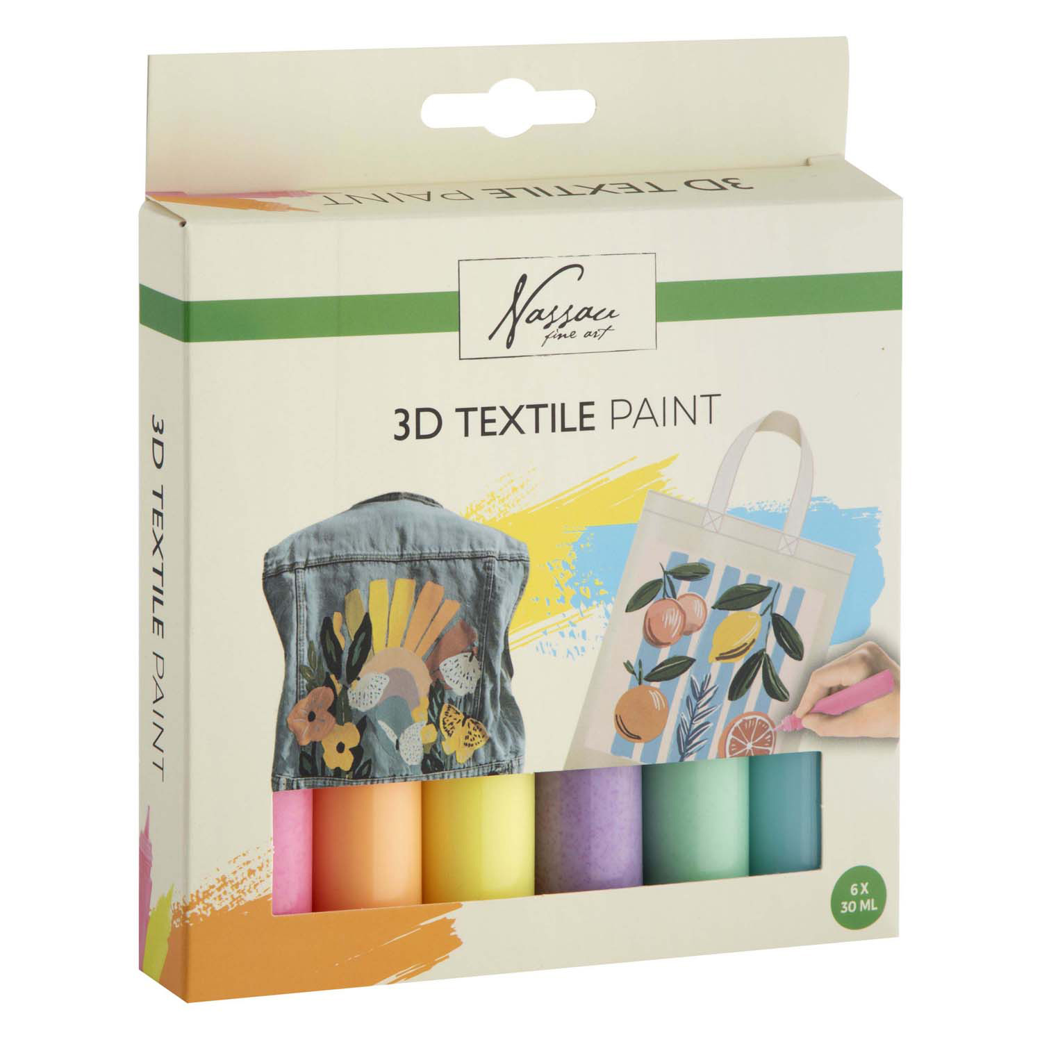 Nassau 3D Textielverf Set - 6st.