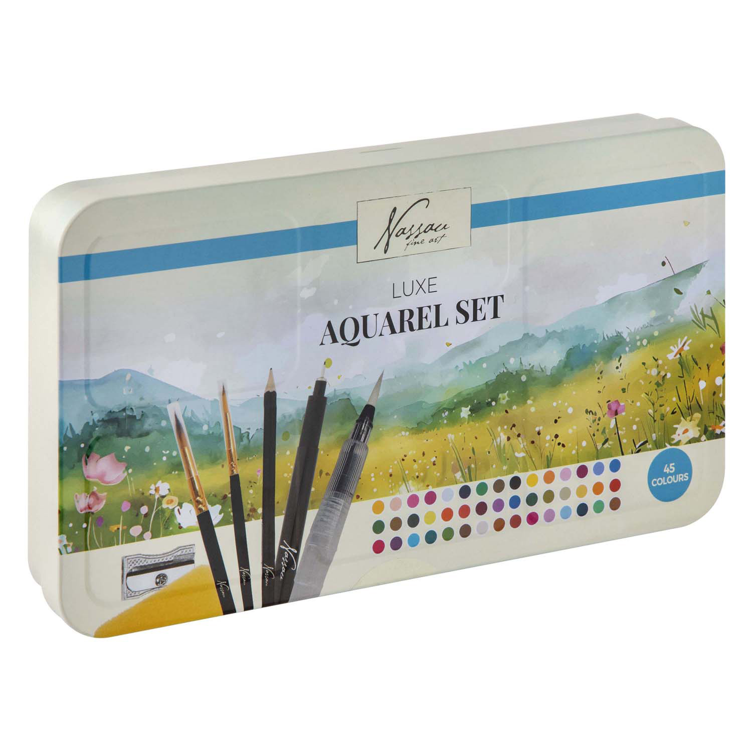 Nassau Luxus-Aquarellfarben-Set – 45 Farben
