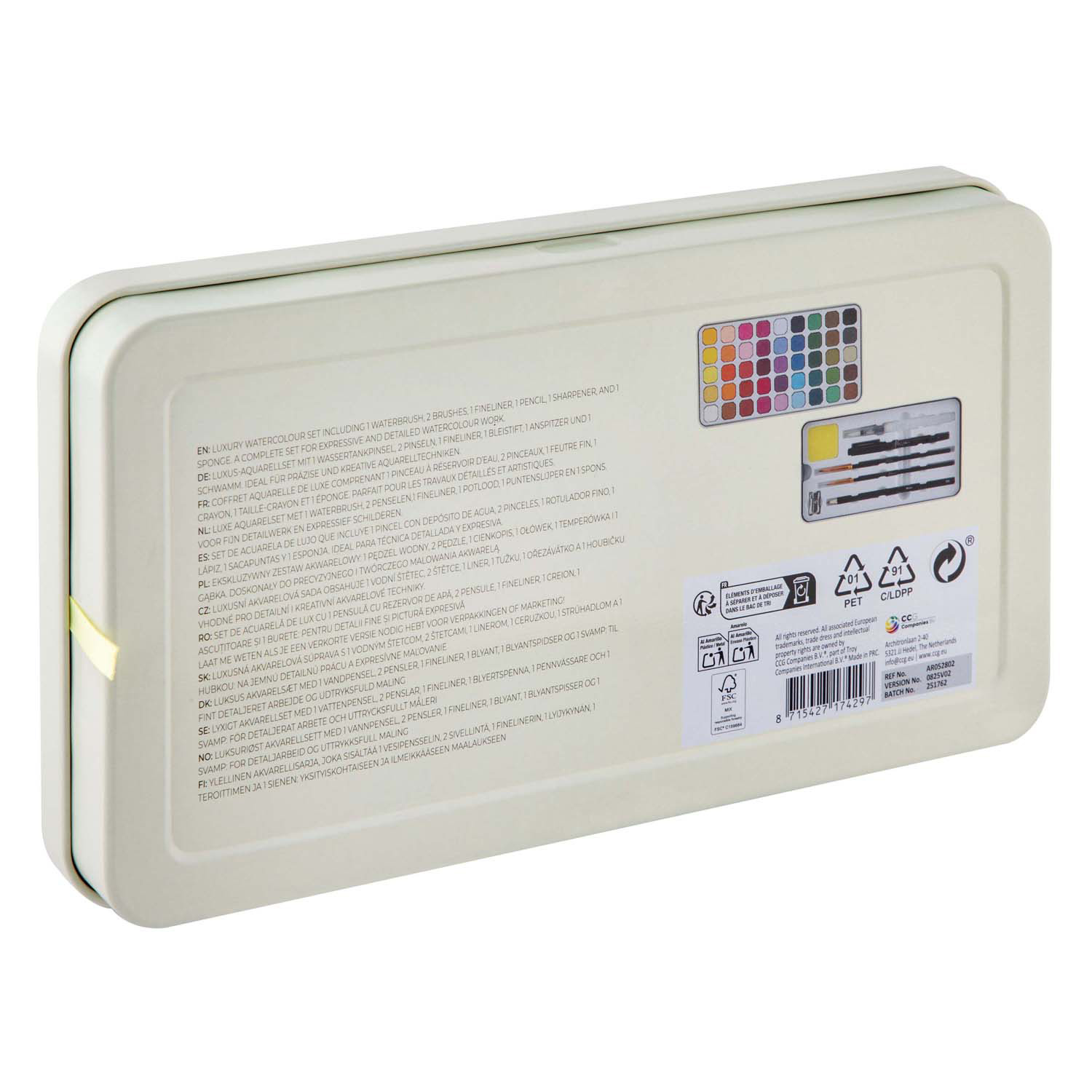 Nassau Luxus-Aquarellfarben-Set – 45 Farben