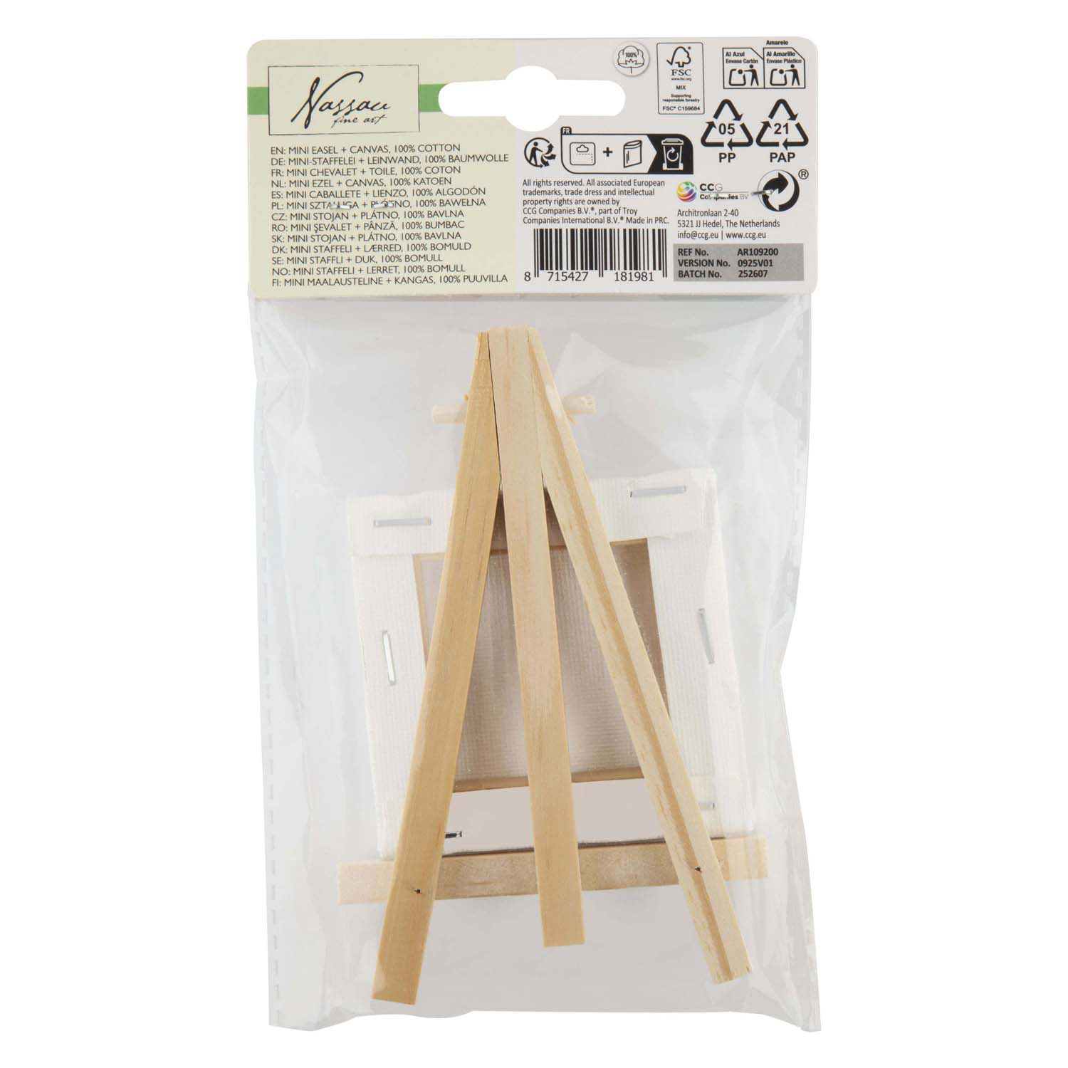 Mini chevalet de Nassau + toile