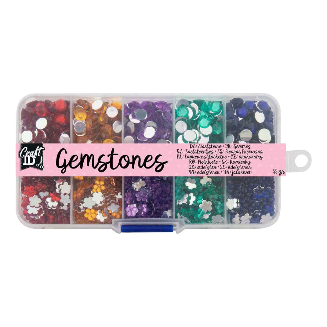 Dekorative Steine ​​in Aufbewahrungsbox – 10 Farben