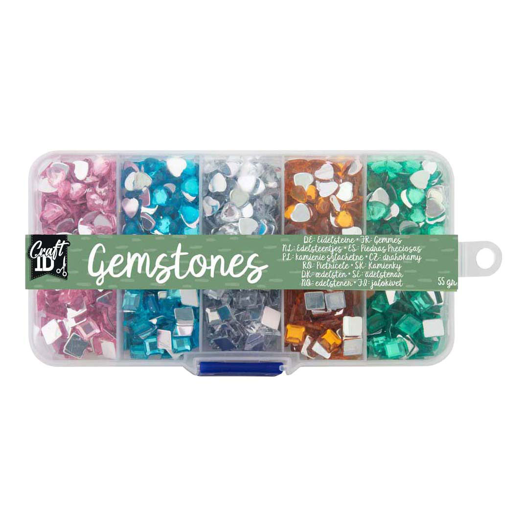 Dekorative Steine ​​in Aufbewahrungsbox – 10 Farben