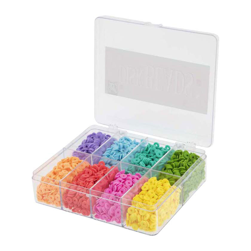 Schijfkralen in Opbergbox - 8 Kleuren