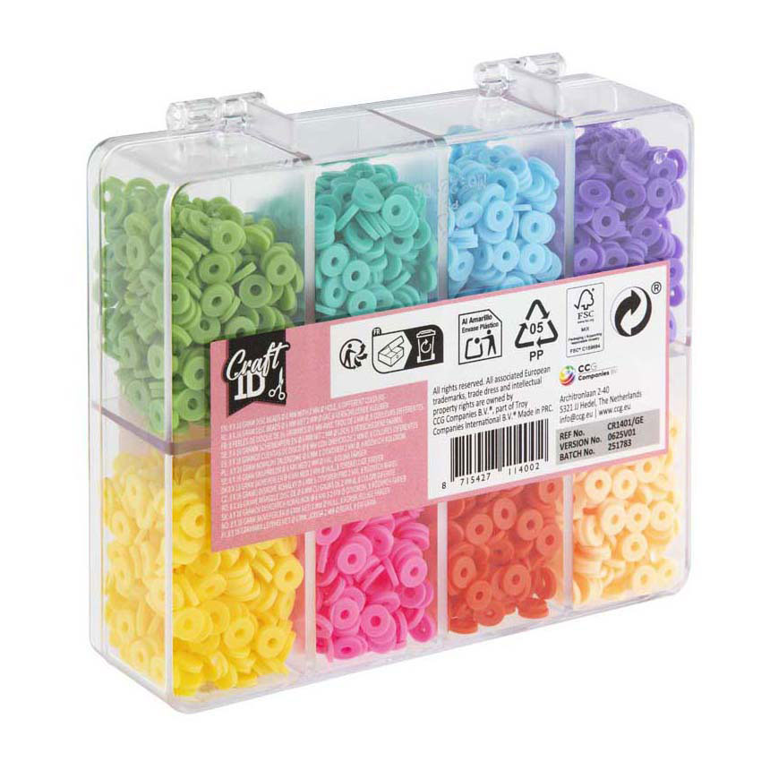 Schijfkralen in Opbergbox - 8 Kleuren