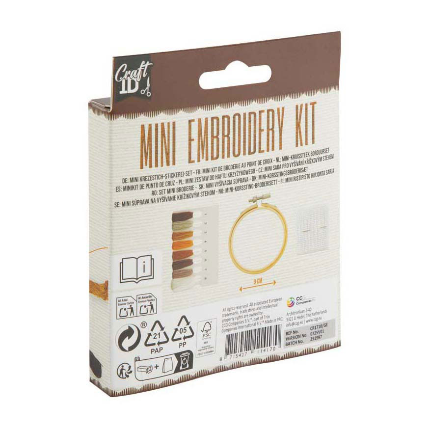 Mini Borduurset Vlinder - incl. Naald en Draad