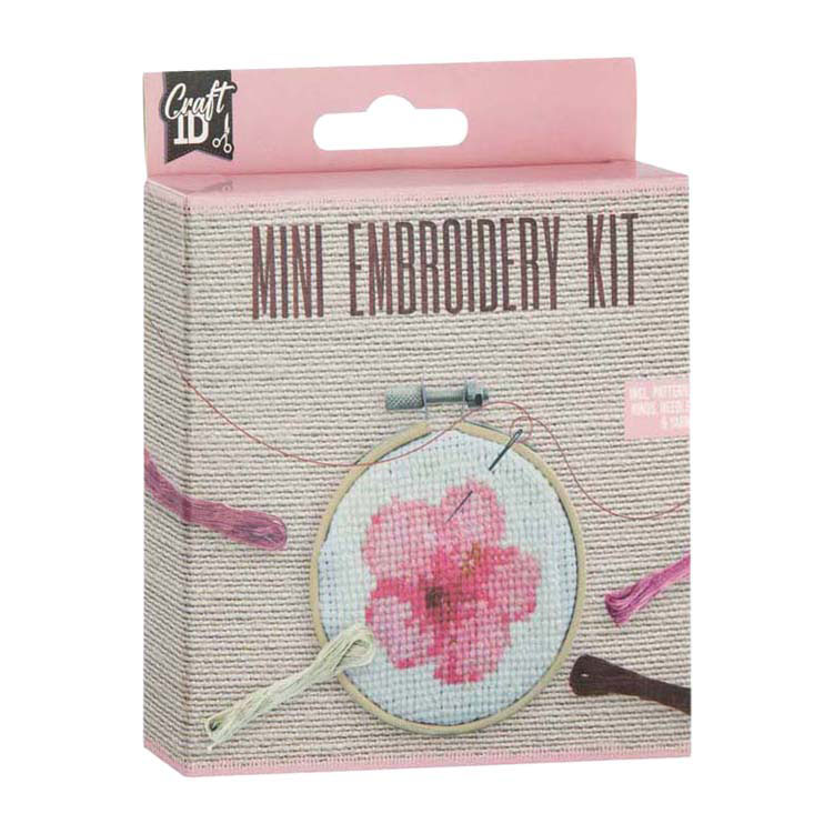 Mini Borduurset Bloem - incl. Naald en Draad