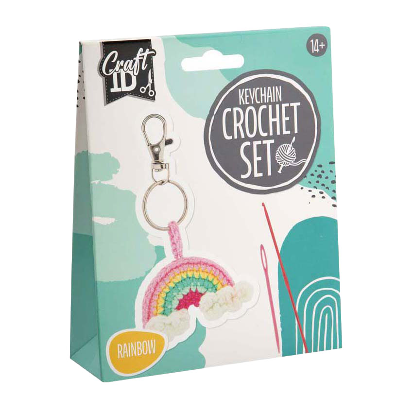 Haakpakket Sleutelhanger Regenboog - 7x1x6 cm