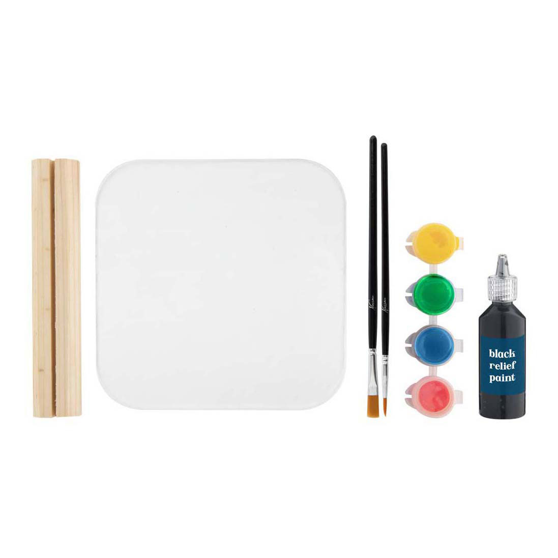 Tegel Schilderen Glas in lood - incl. 4 Verfkleuren & 2 Kwasten