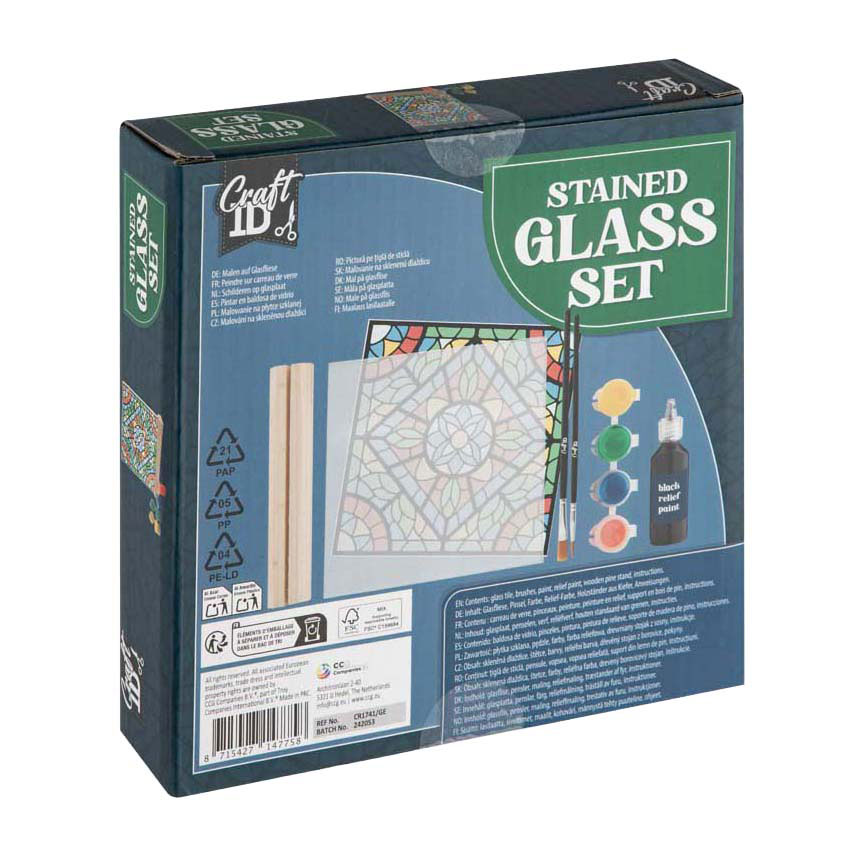 Tegel Schilderen Glas in lood - incl. 4 Verfkleuren & 2 Kwasten