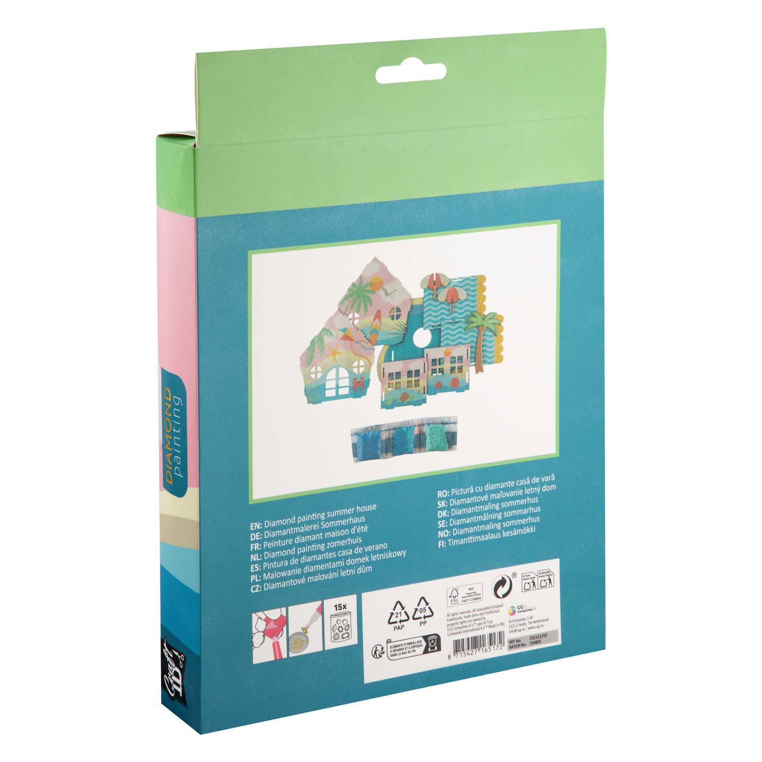 Peinture diamant Maison d'été - 18 x 18 x 16 cm