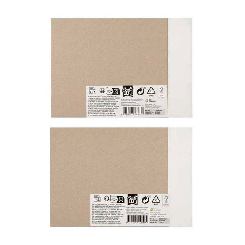 Postkaarten 17,6x12,5cm - 12 Designs