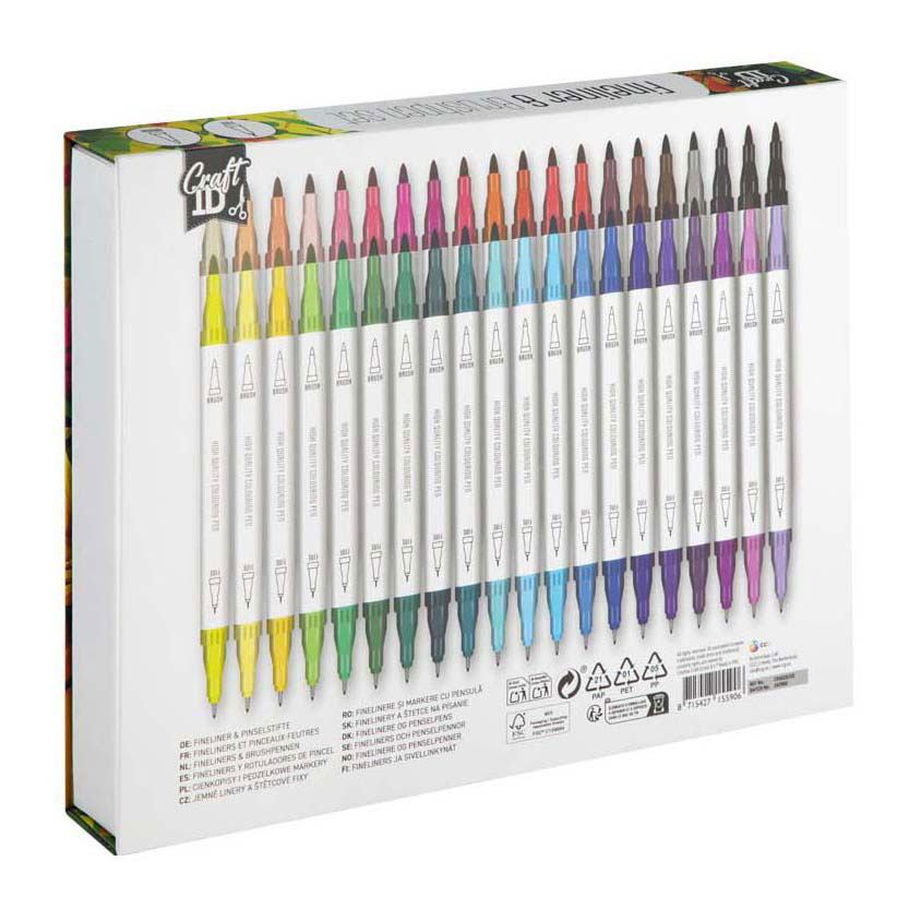 Fineliner & Brushpen Set - 40st.