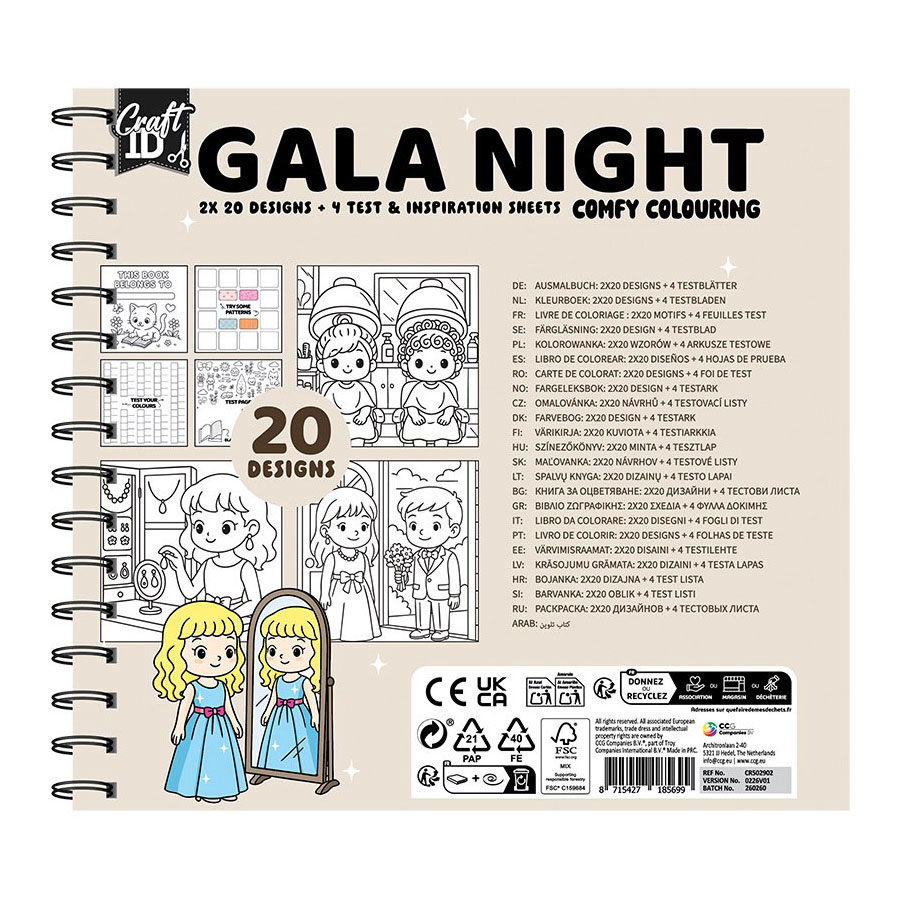 Kleurboek Cute & Comfy - Gala Night