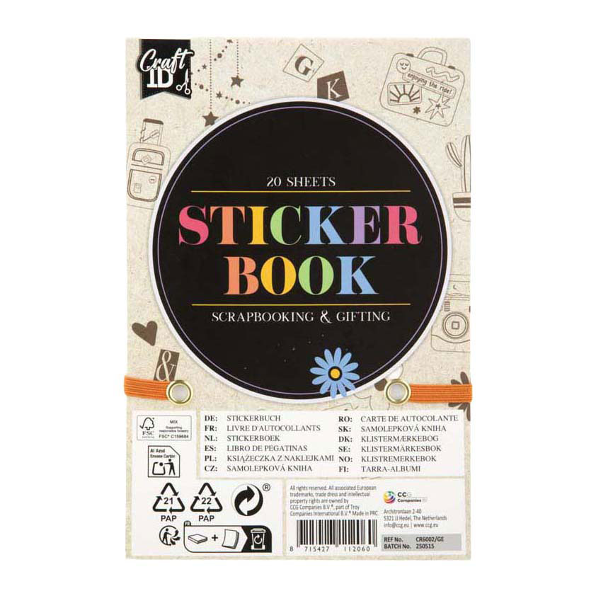 Livre d'autocollants en couleur - 20 feuilles