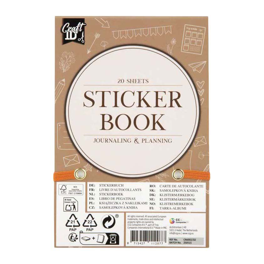 Carnet d'autocollants pour journal intime et planification - 20 feuilles