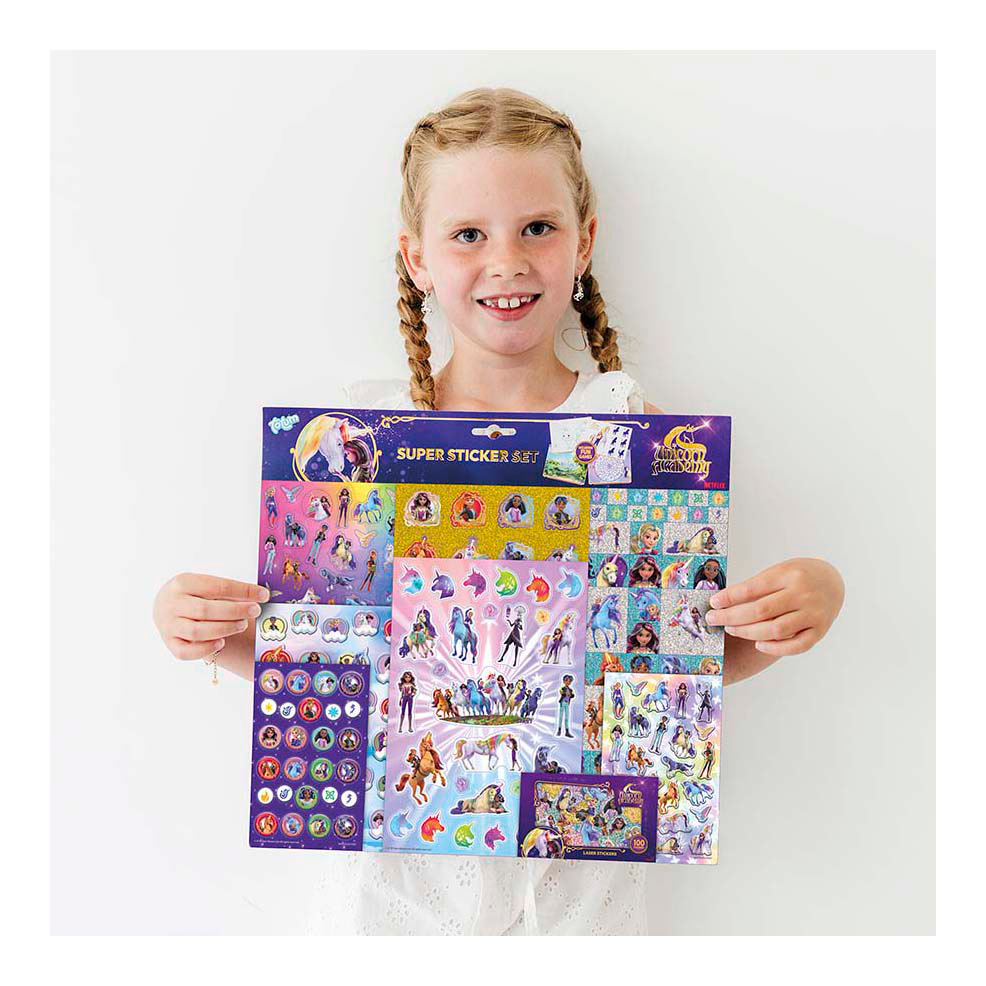 Totum Unicorn Academy Super Stickerset - 8 Vellen