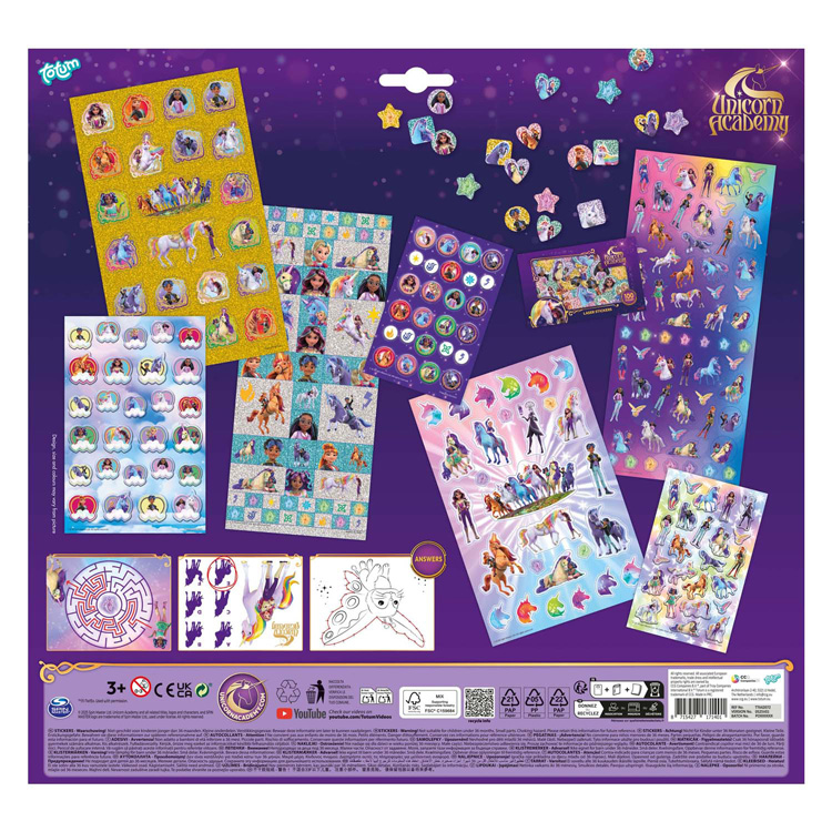 Totum Unicorn Academy Super Stickerset - 8 Vellen