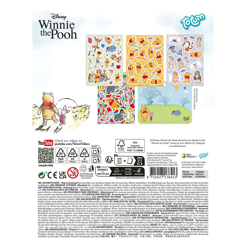 Totum Winnie de Poeh Raamstickers