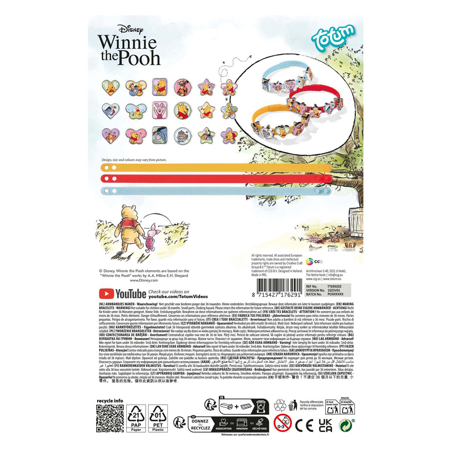 Totum Winnie de Poeh 3 Armbanden & 18 Bedels