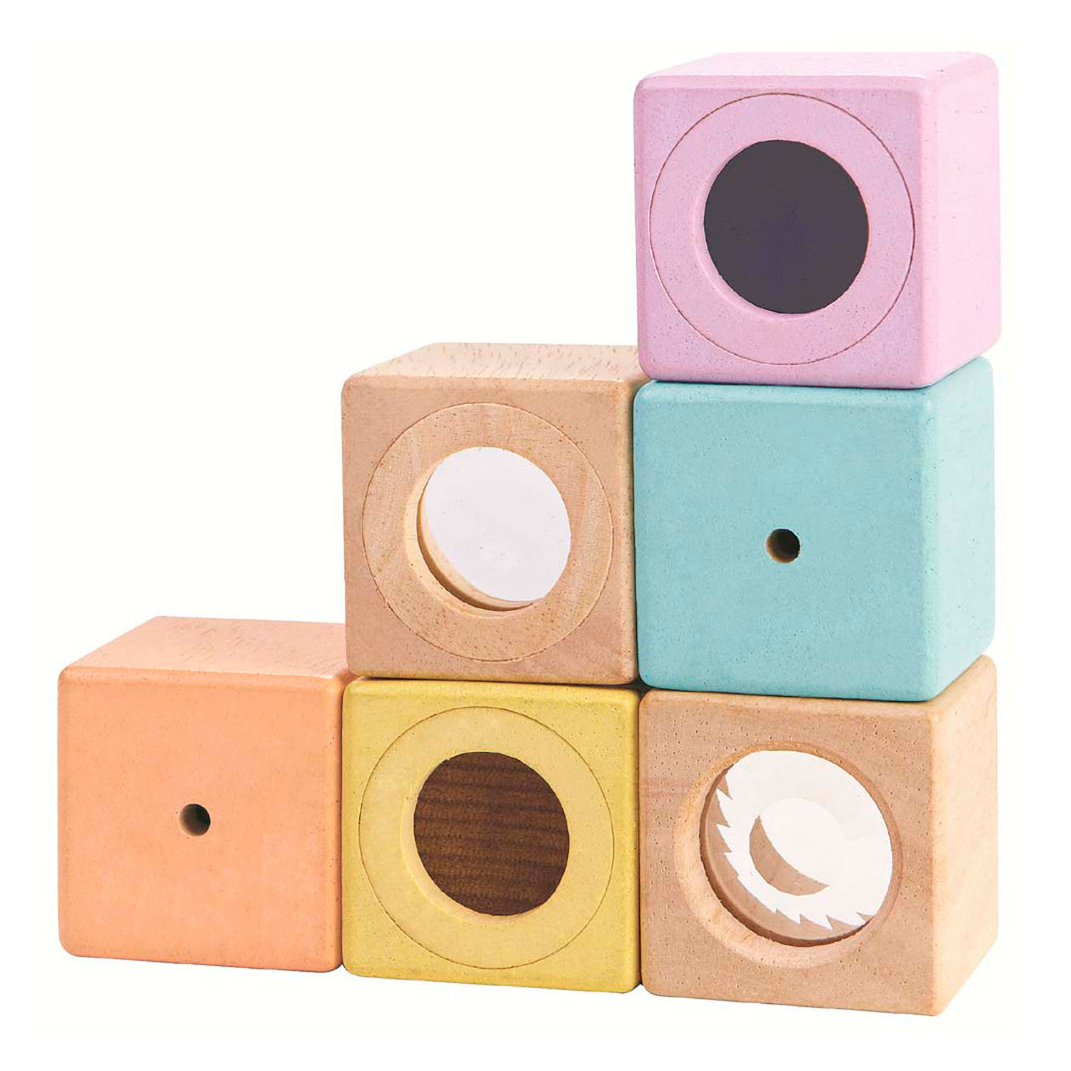 Plan Toys Zintuiglijke Blokken Pastel