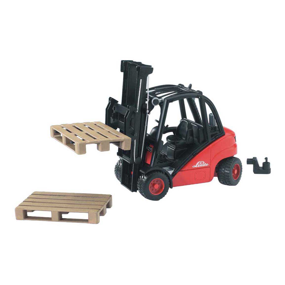 Bruder Linde Heftruck H30D met 2 Pallets