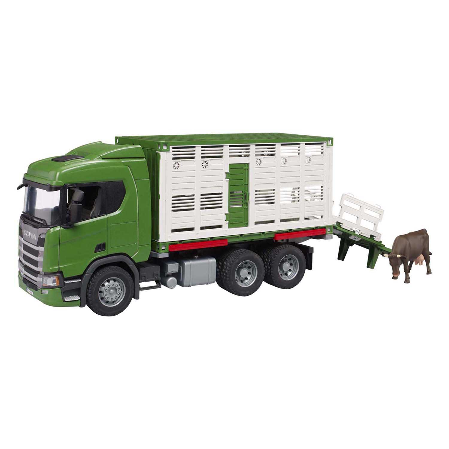 Bruder Scania Super 560R Veetransportwagen met Koe
