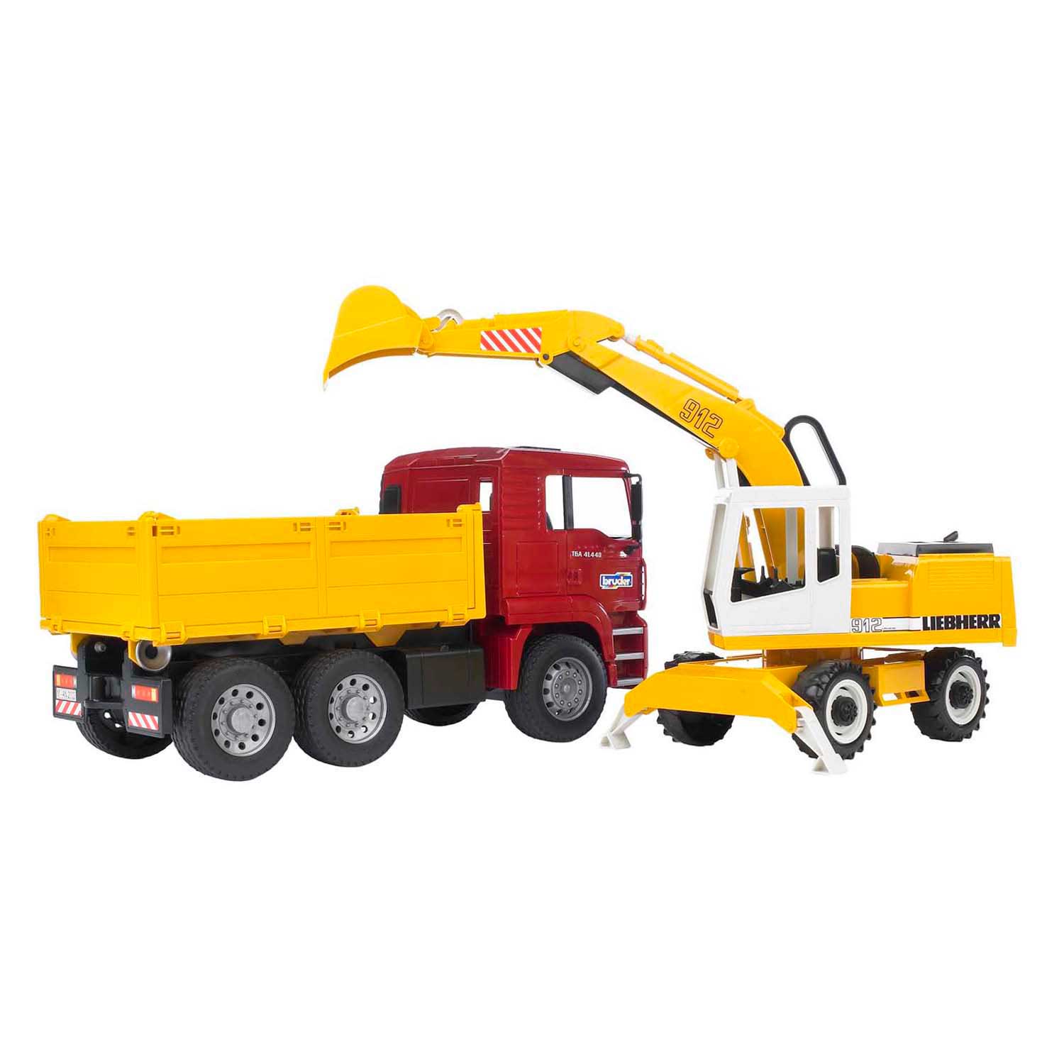 Bruder MAN TGA Kiepwagen met Liebherr Kraan