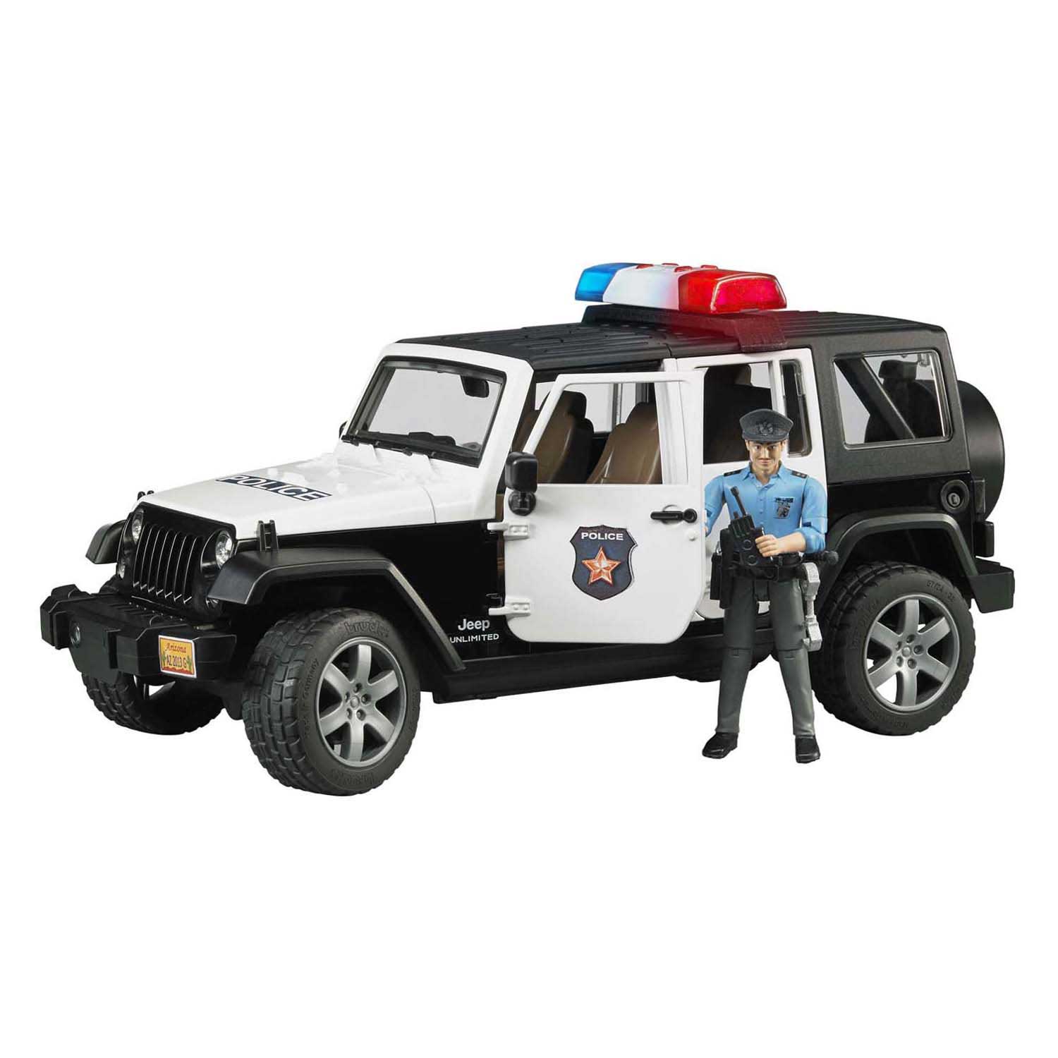 Bruder Jeep Wrangler Unlimited Rubicon Politieauto met Agent