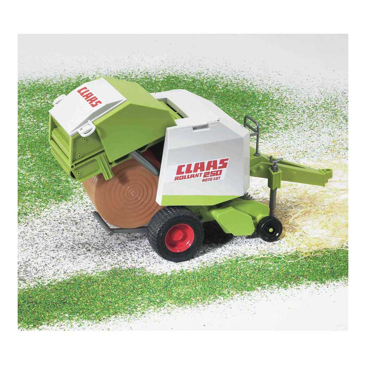 Presse à balles rondes avec remorque tracteur Bruder