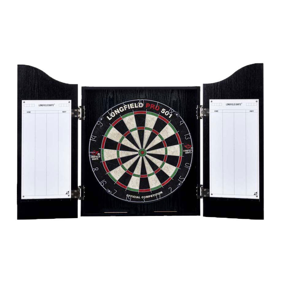 Holzgehäuse mit Sisal Dartboard inkl. Dartset