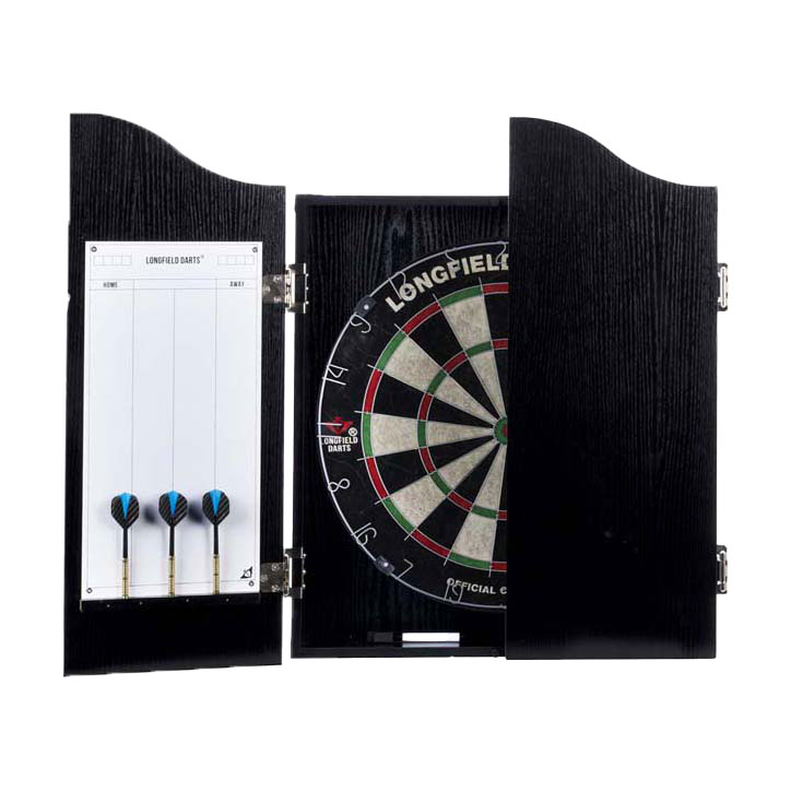 Holzgehäuse mit Sisal Dartboard inkl. Dartset